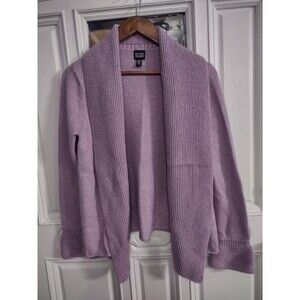Eileen Fisher Angora Rabbit Hair Cardigan Sweater Size Medium Lavender Periwink